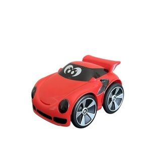 Chicco Mini Turbo Touch Race Car Toy Red 2 Modes Pull Back Freewheeling